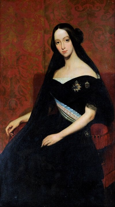 Porträt der Prinzessin von Joinville - D. Francisca de Braganca von Francois Rene Moreau